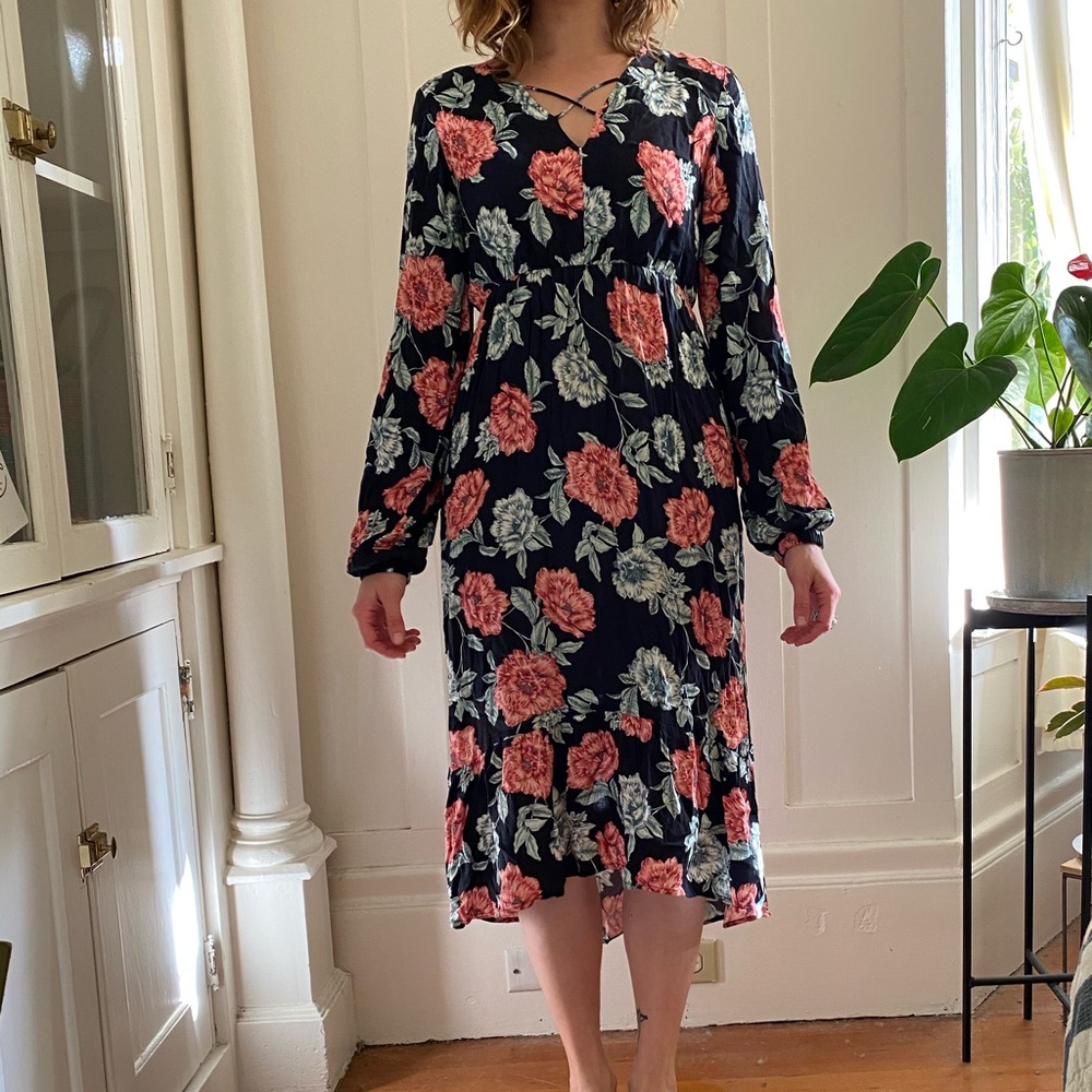 Long-sleeve Floral print Dress